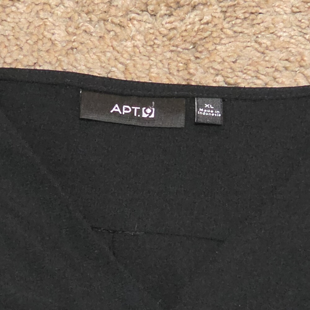 Apt 9 Black Blouse Womens XL V-Neck Roll Tab Sleeve Lightweight Shirt Casual Top - Picture 11 of 16